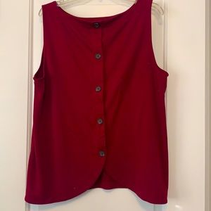 Loft Button-Back Sleeveless Top - XXL